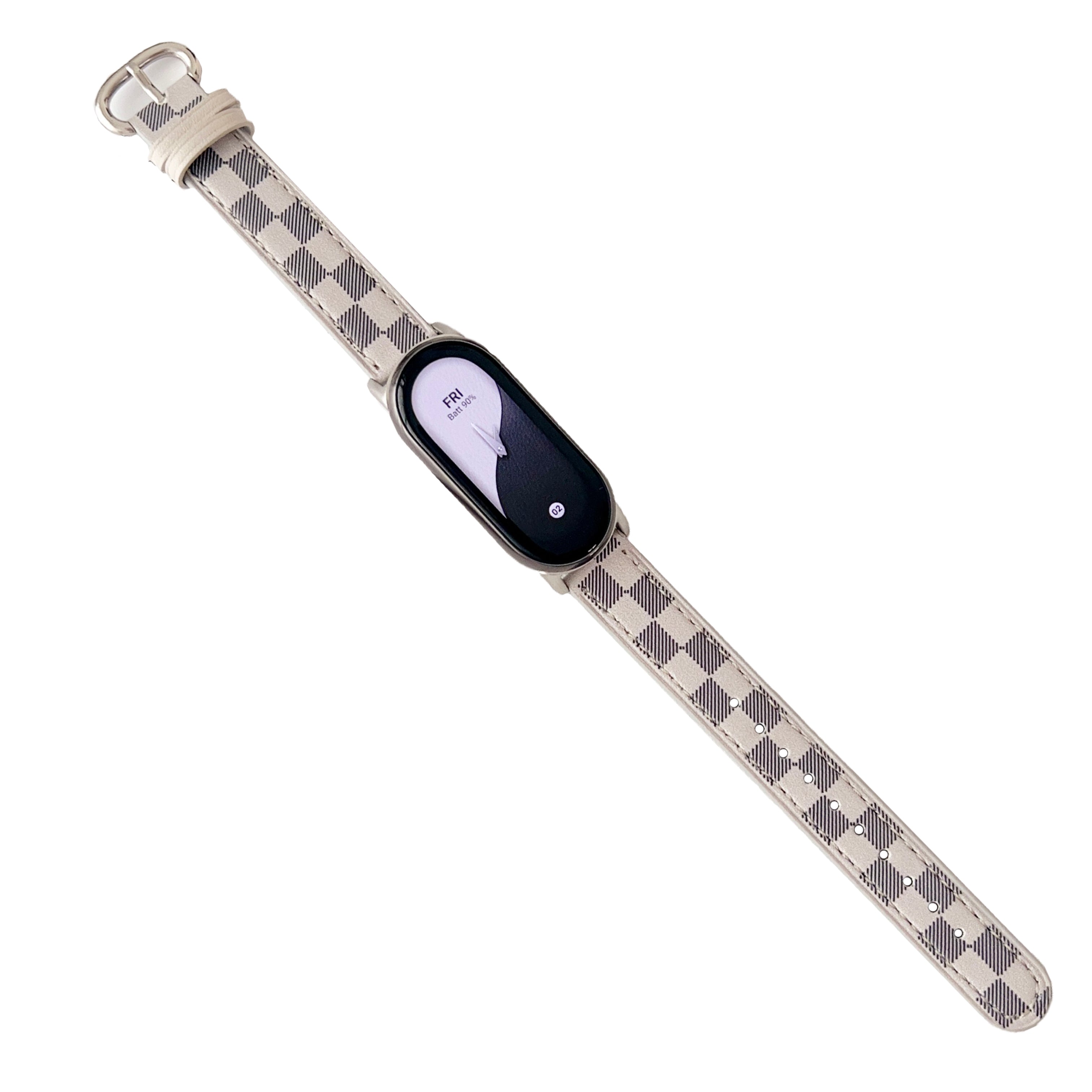 Replacement Watch Band for Xiaomi Smart Band 8 Genuine Cow Leather Grids Pattern Watch Strap Replacement Watch Band for Xiaomi Smart Band 8 Genuine Cow Leather Grids Pattern Watch Strap
